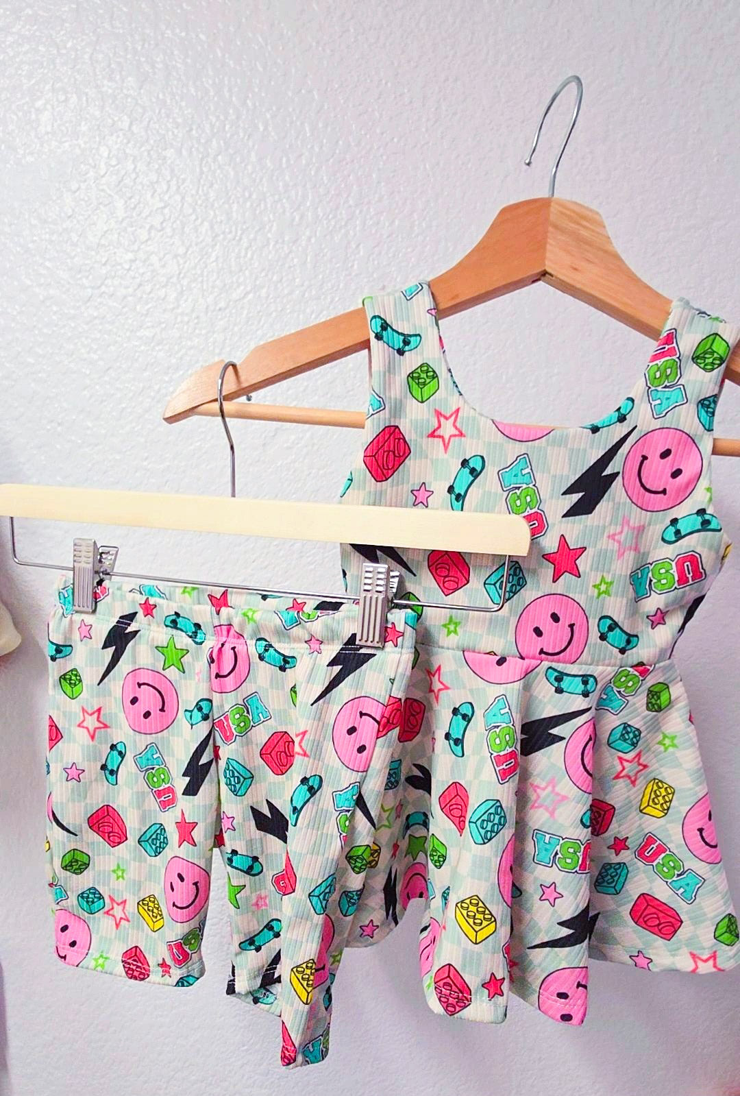 Tank Peplum 5t & Biker Shorts 5t
