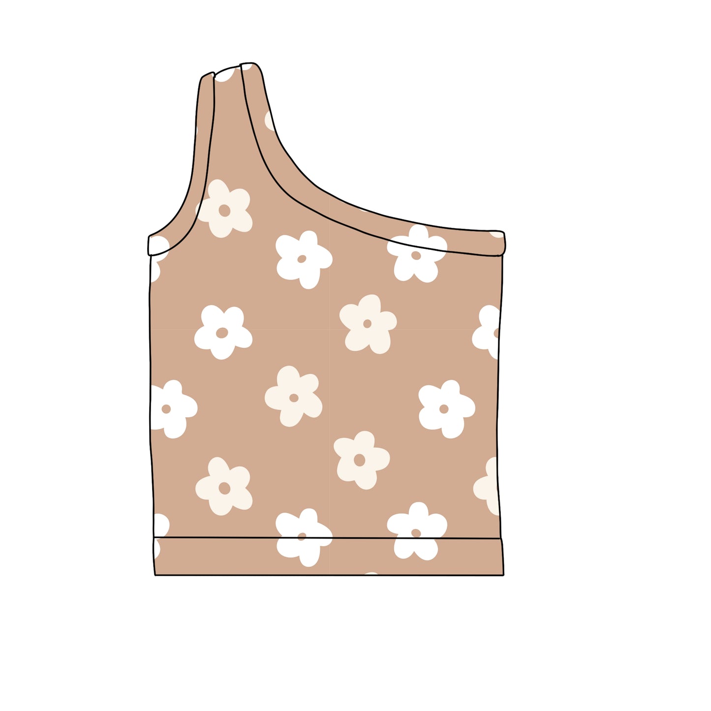 NEUTRAL COLORS One Shoulder Tops