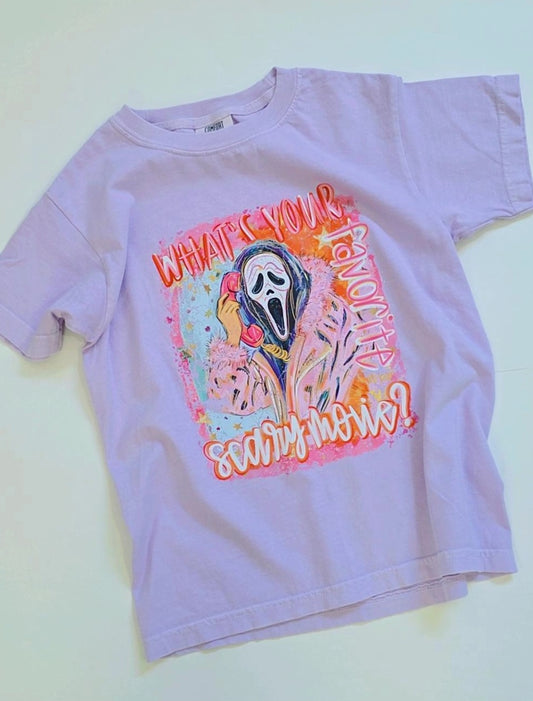 What's your fave Scary Movie? kids T-shirts