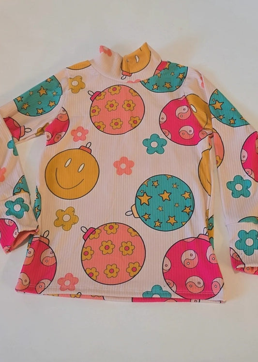 Christmas Mock neck top 4t