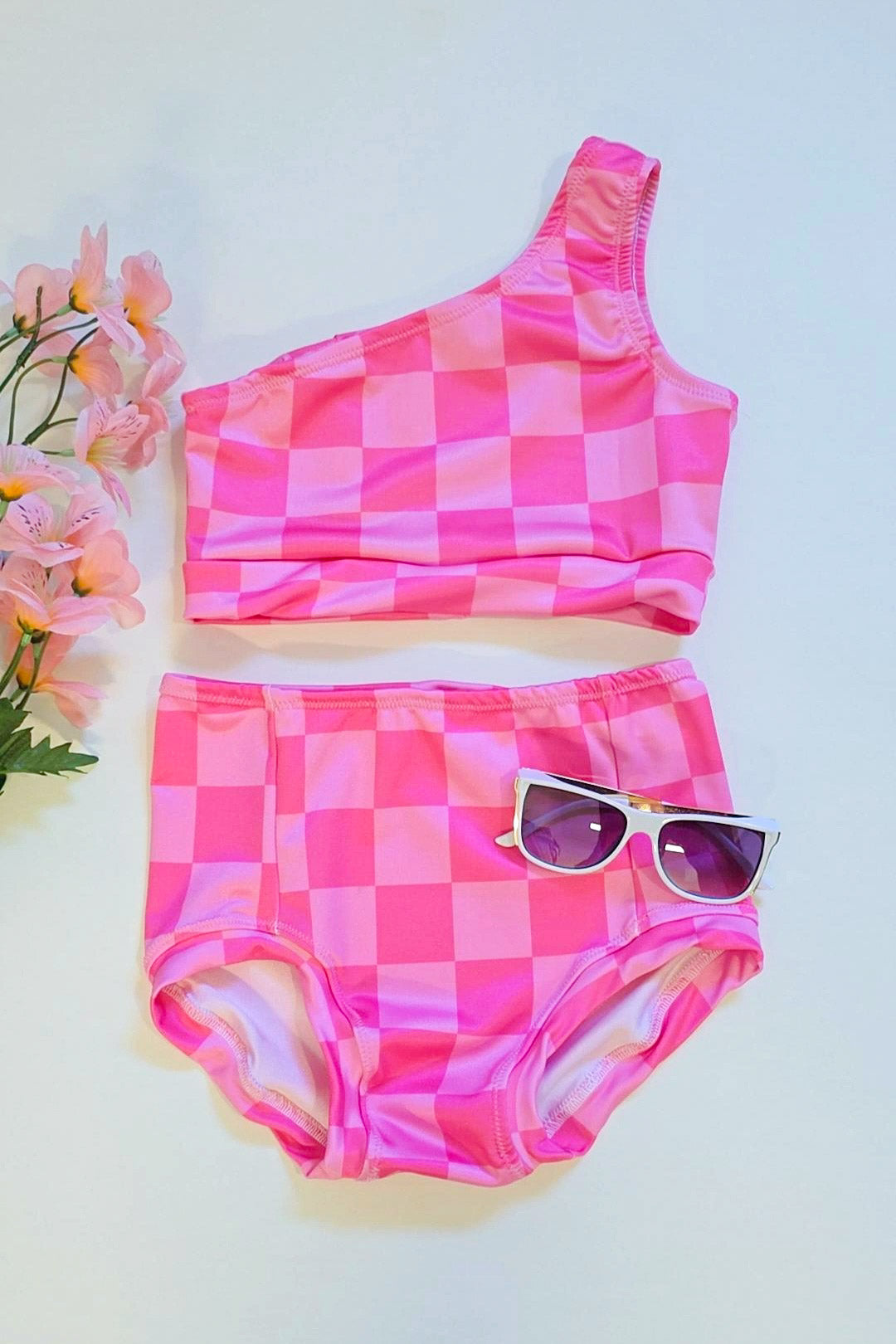 One Shoulder Swim Top