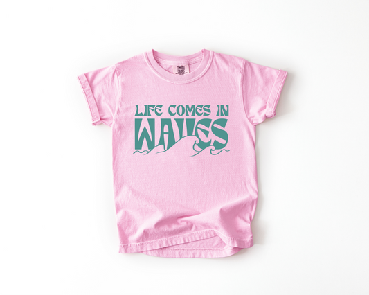 Life Comes in Waves Kids & Adults T-shirts