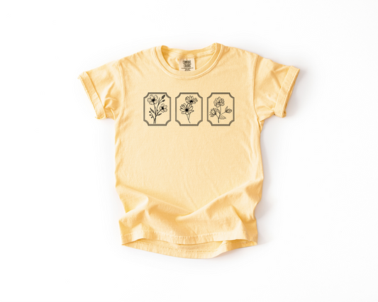 Flowers Frames Kids & Adults T-shirts