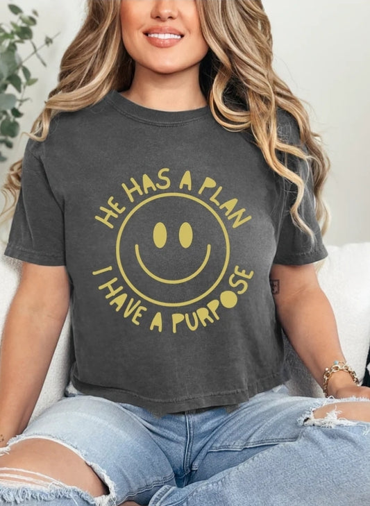 HE HAS A PLAN I HAVE A PURPOSE Adult T-Shirts