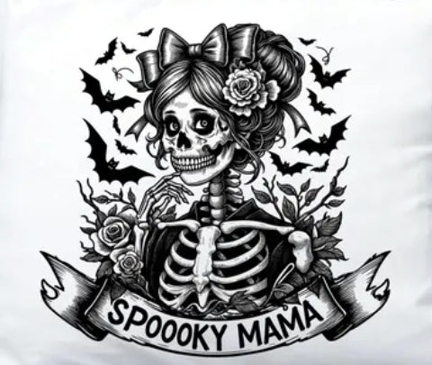 SPOOKY MAMA Adult T-Shirts
