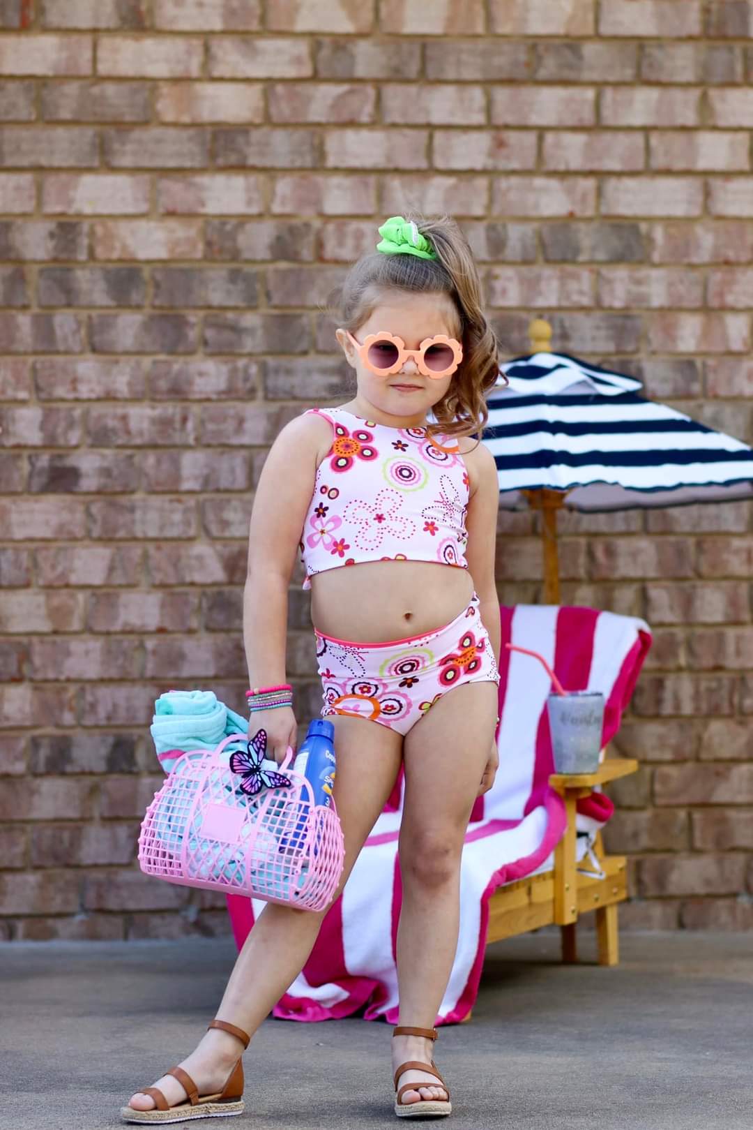 Tie Back  Swim Top